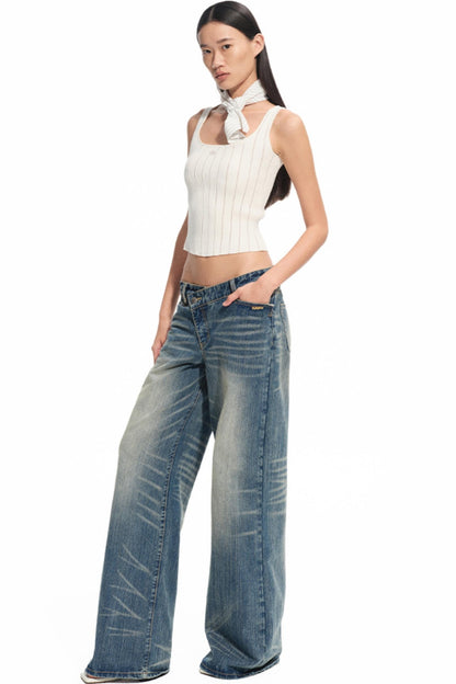 Blue Spring Straight Jeans