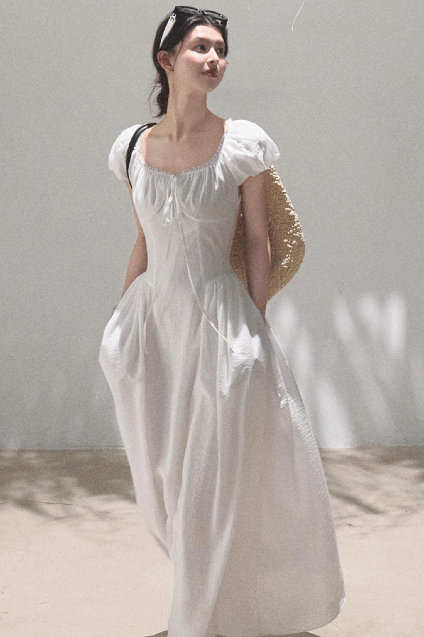 Luminous Cotton Tea Dress