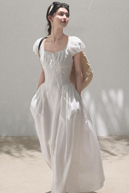 Luminous Cotton Tea Dress