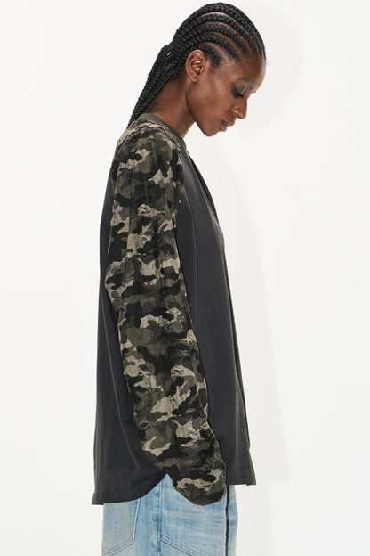 Gray Embroidered T-Shirt