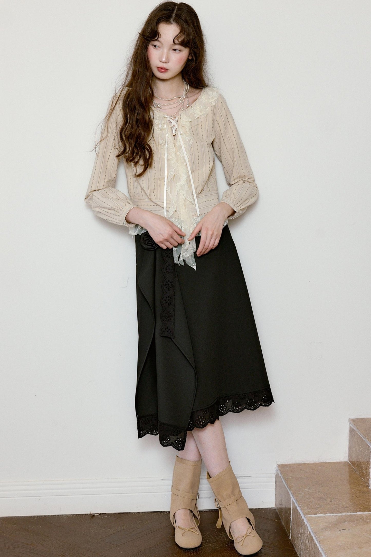 Original Black Retro A-Line Skirt