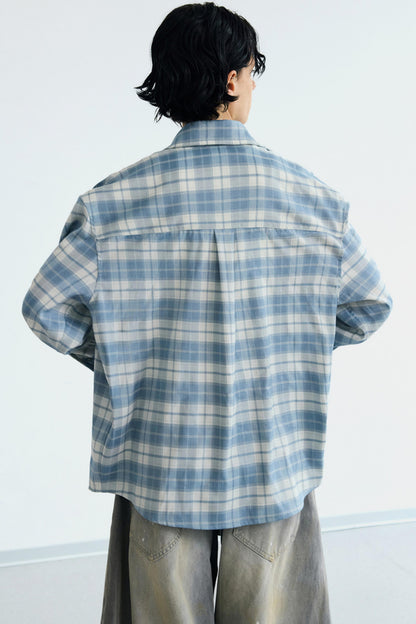 Retro Plaid Sunshade Shirt Jacket