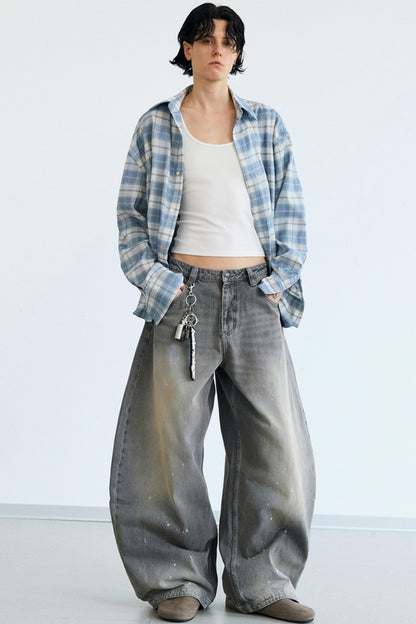 Retro Plaid Sunshade Shirt Jacket