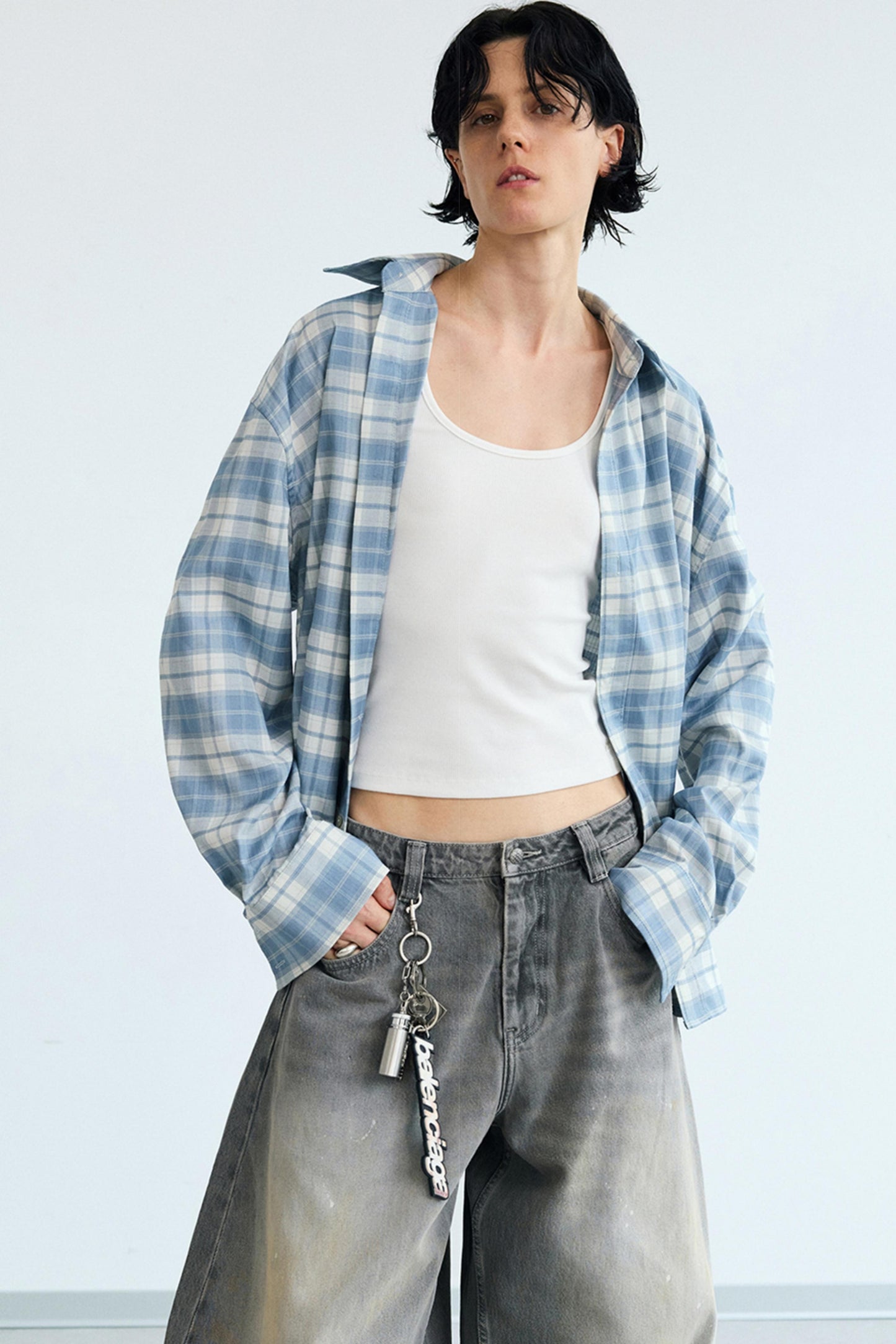 Retro Plaid Sunshade Shirt Jacket