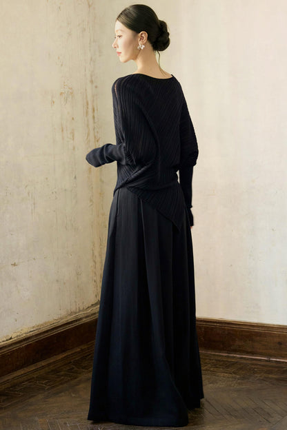 Lazy Bat Sleeve Wool Pullover Sweater