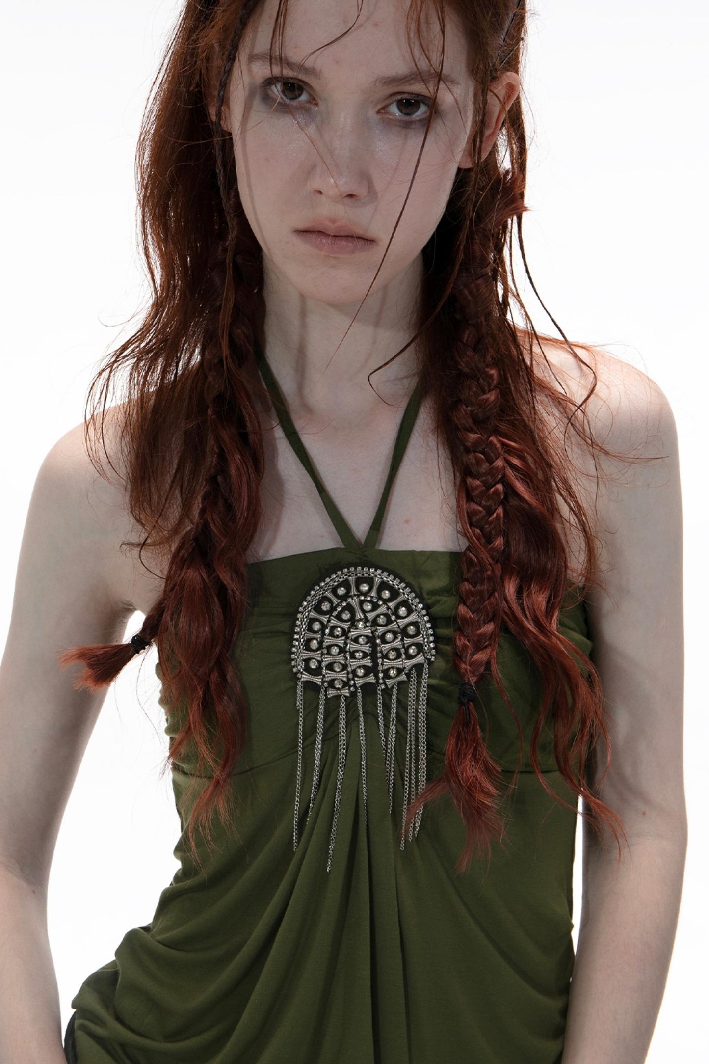 Metal Button Corset Tank