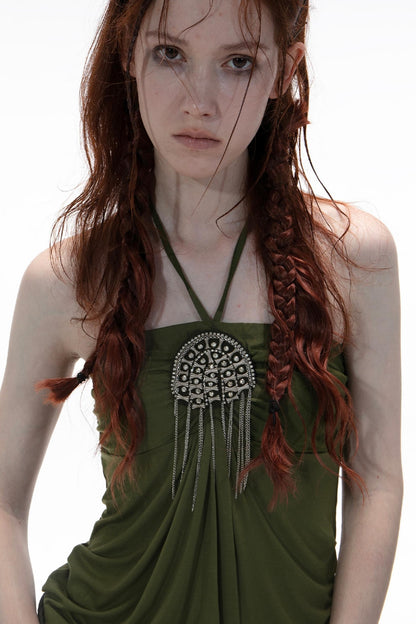 Metal Button Corset Tank