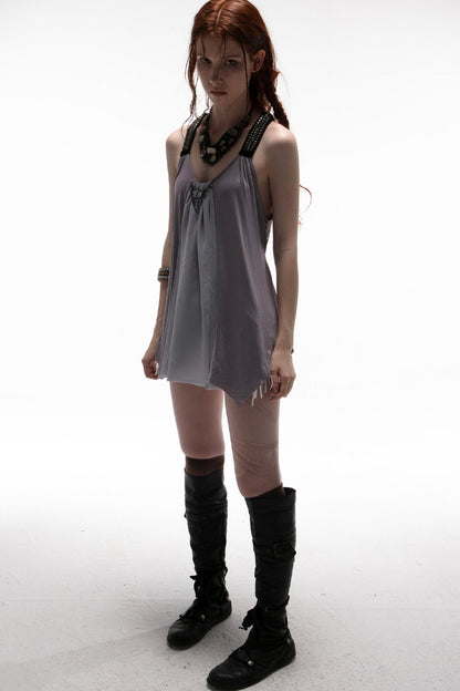 Metal-Studded Swing Tank Top