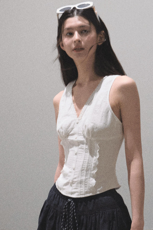 Ruffled V-Neck Camisole