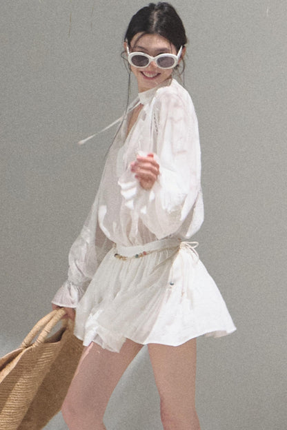 Bubble Sleeve Skirt Set-Up