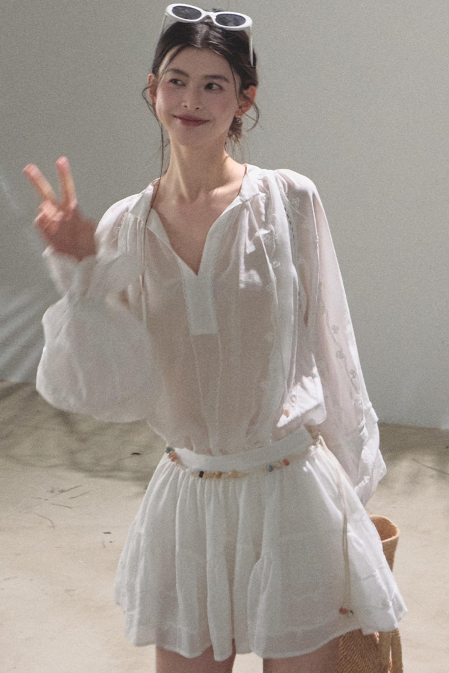 Bubble Sleeve Skirt Set-Up