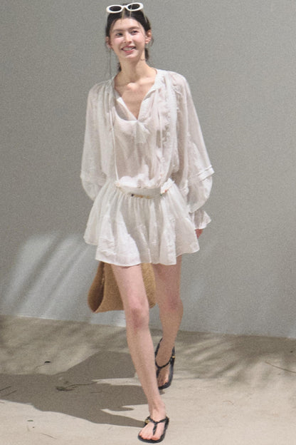 Bubble Sleeve Skirt Set-Up