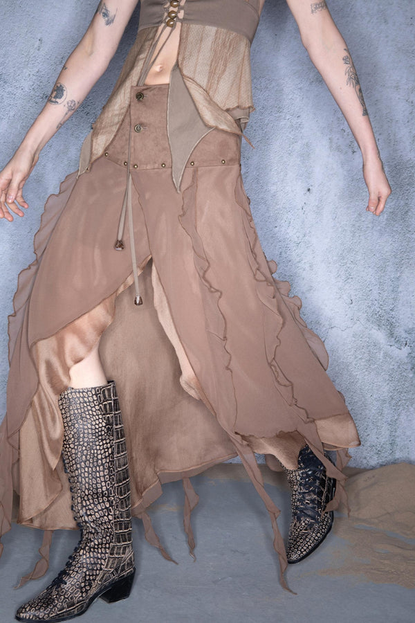 Legacy Ruffled Chiffon Skirt