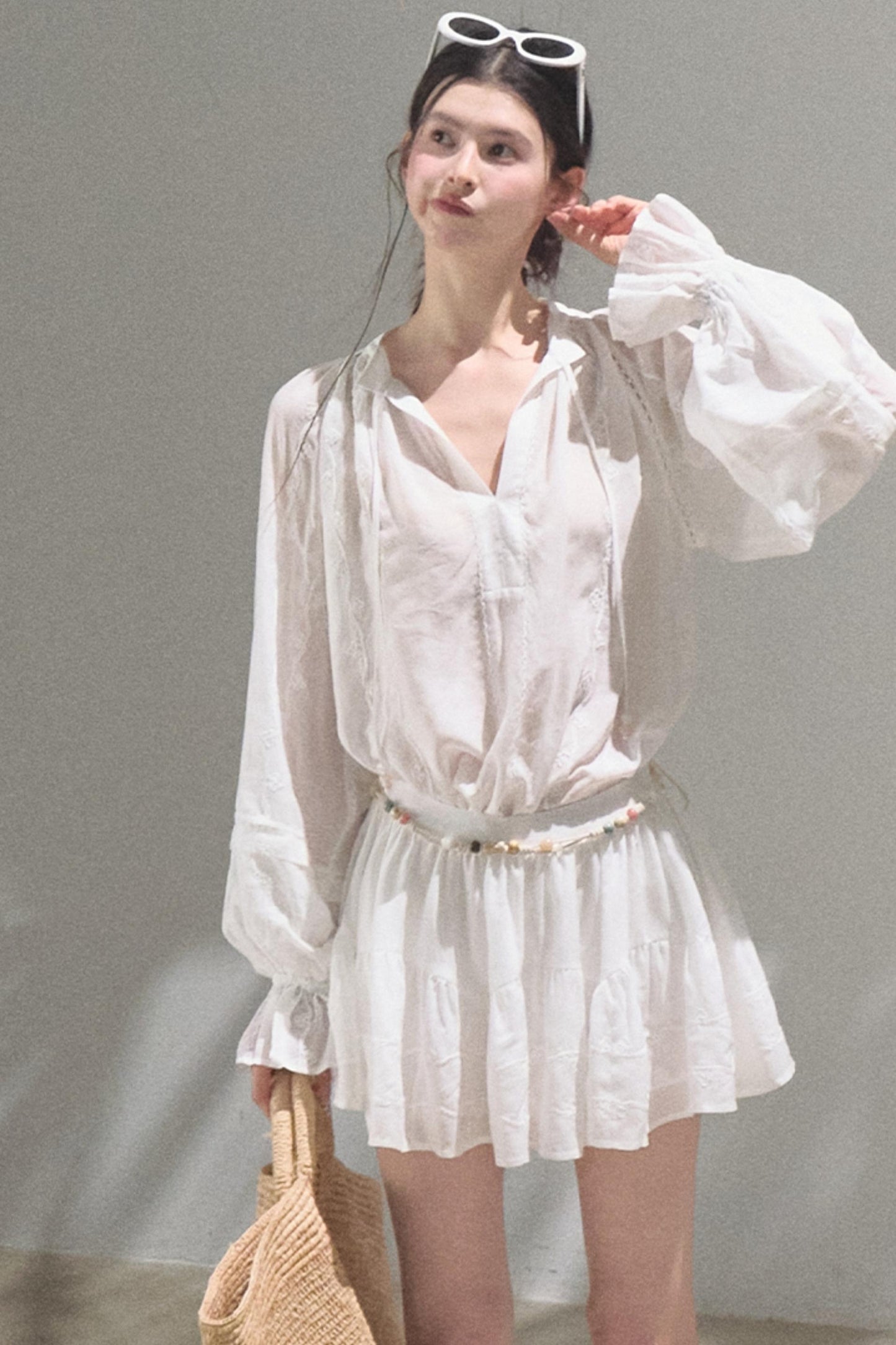 Bubble Sleeve Skirt Set-Up