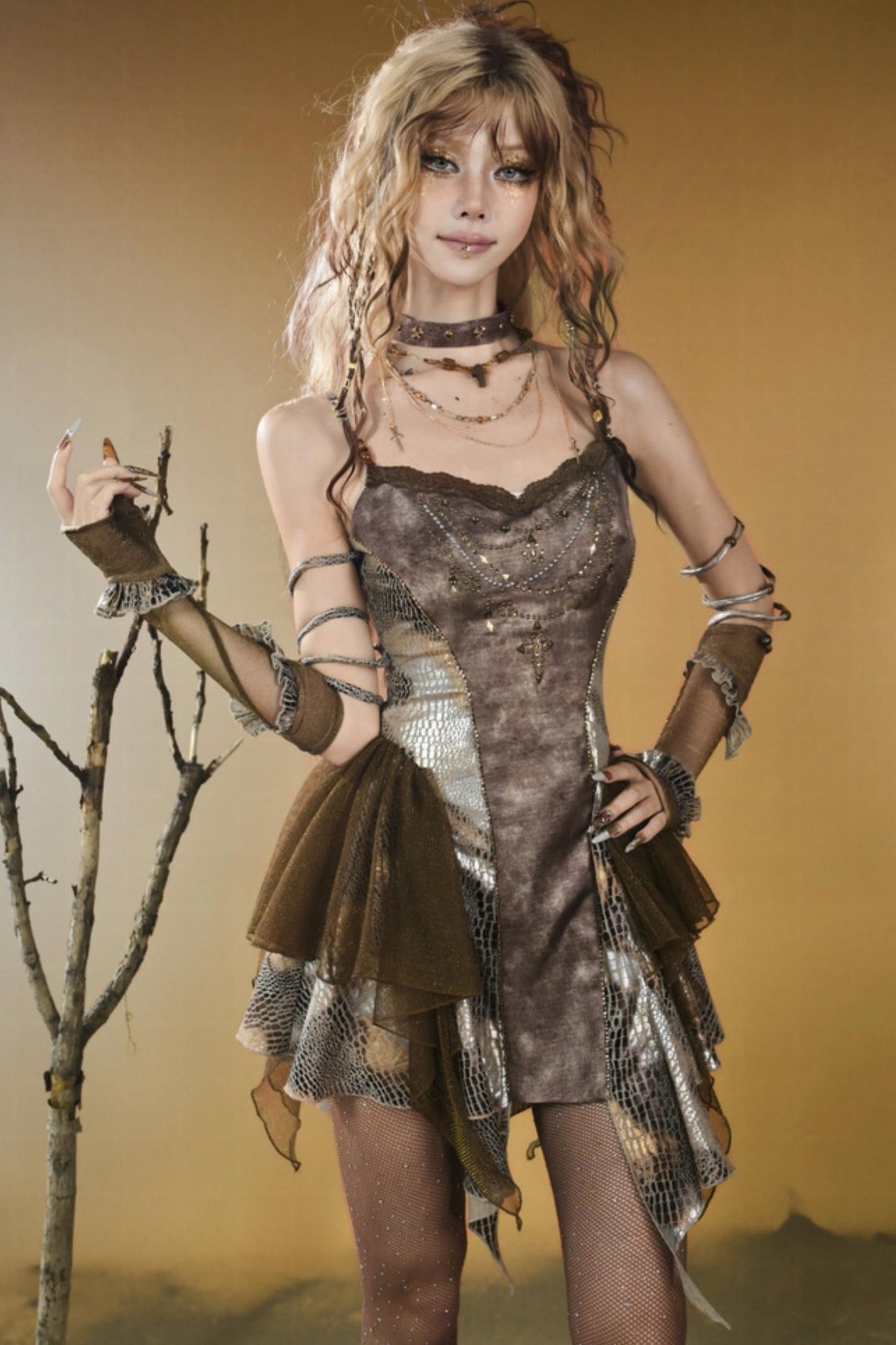 Gilded Snake Sleeve Set