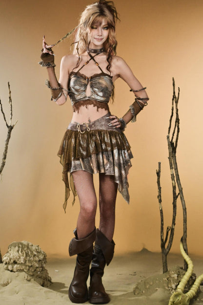 Gilded Snake Halterneck Top