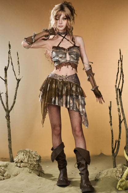 Gilded Snake Halterneck Top