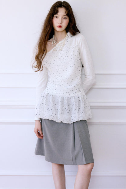 Asymmetrical Polka Dot Top