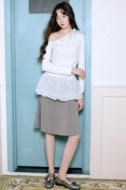 Asymmetrical Polka Dot Top