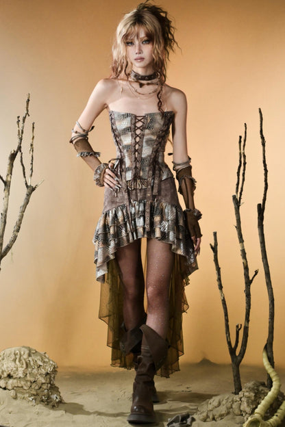 Gilded Snake Low-Waisted Skirt