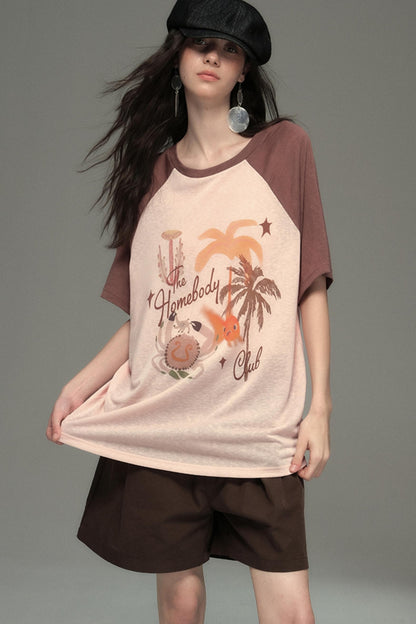 Cotton Island Raglan Sleeve T-shirt