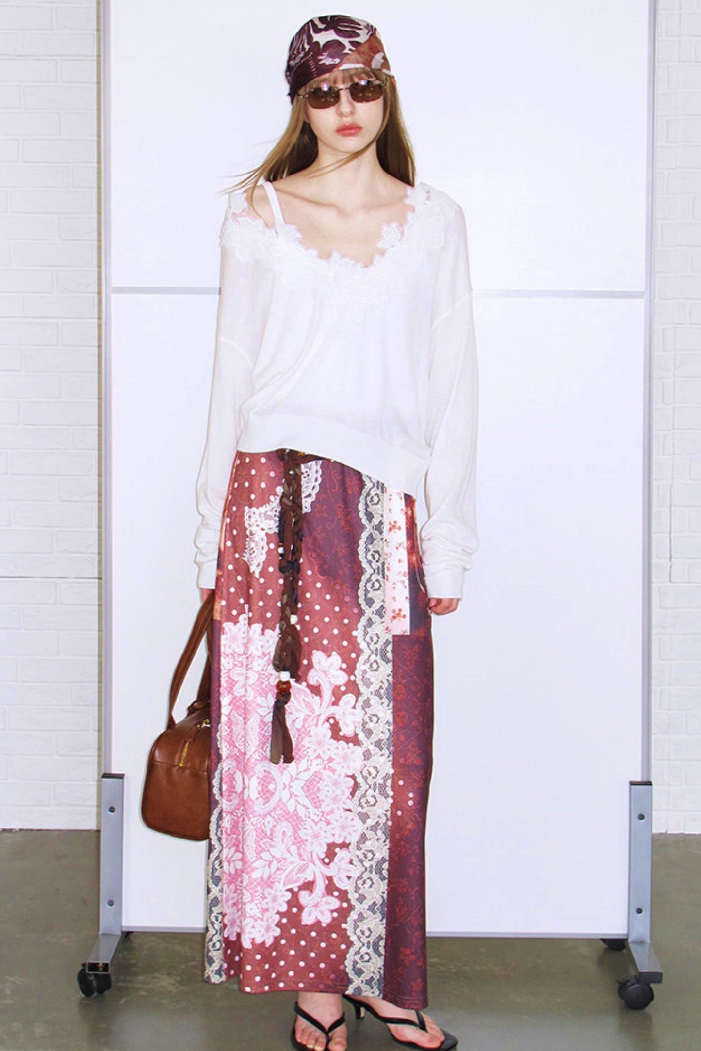 Sunset Lily Lace Knit Vest Top Set