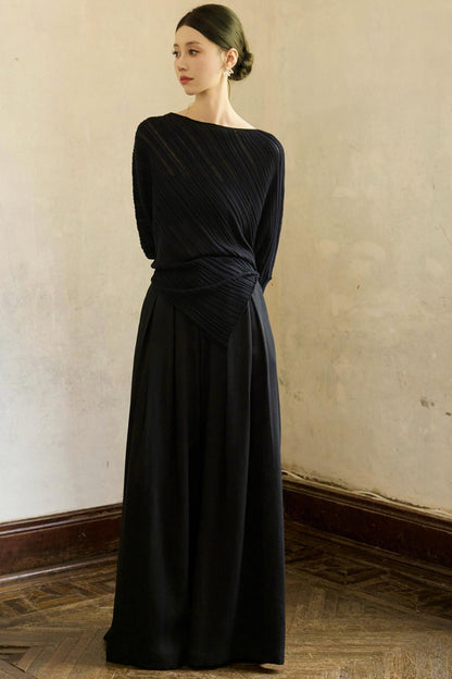 Lazy Bat Sleeve Wool Pullover Sweater