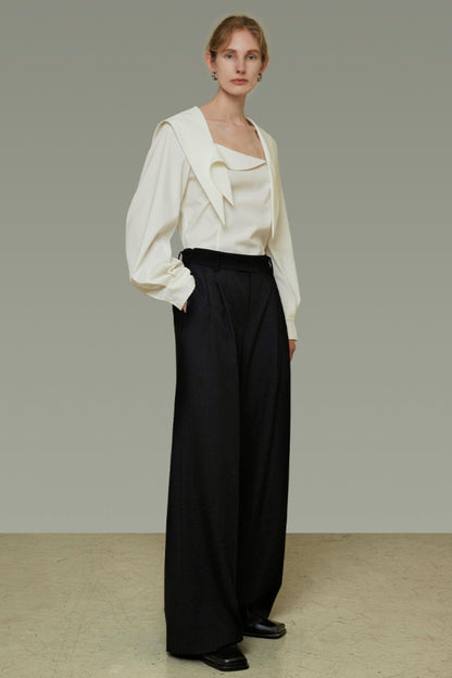Casual Loose Pleated Wide Pants