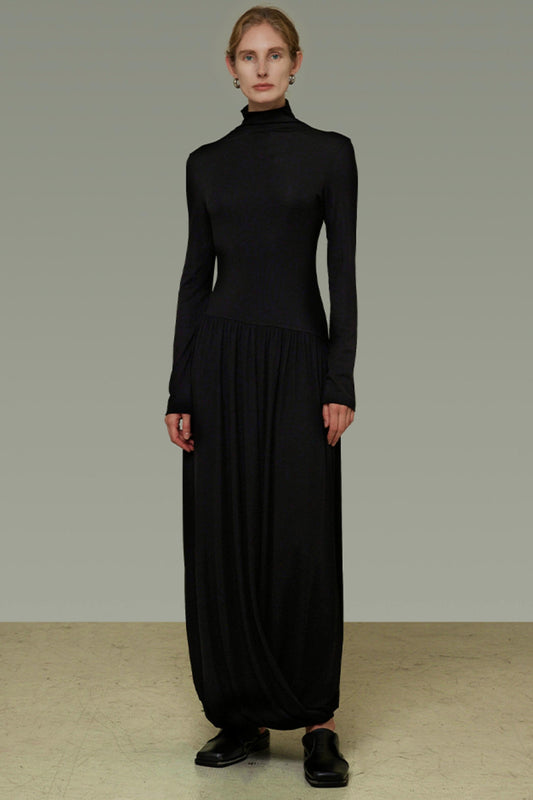 Slim High Neck Autumn Dress