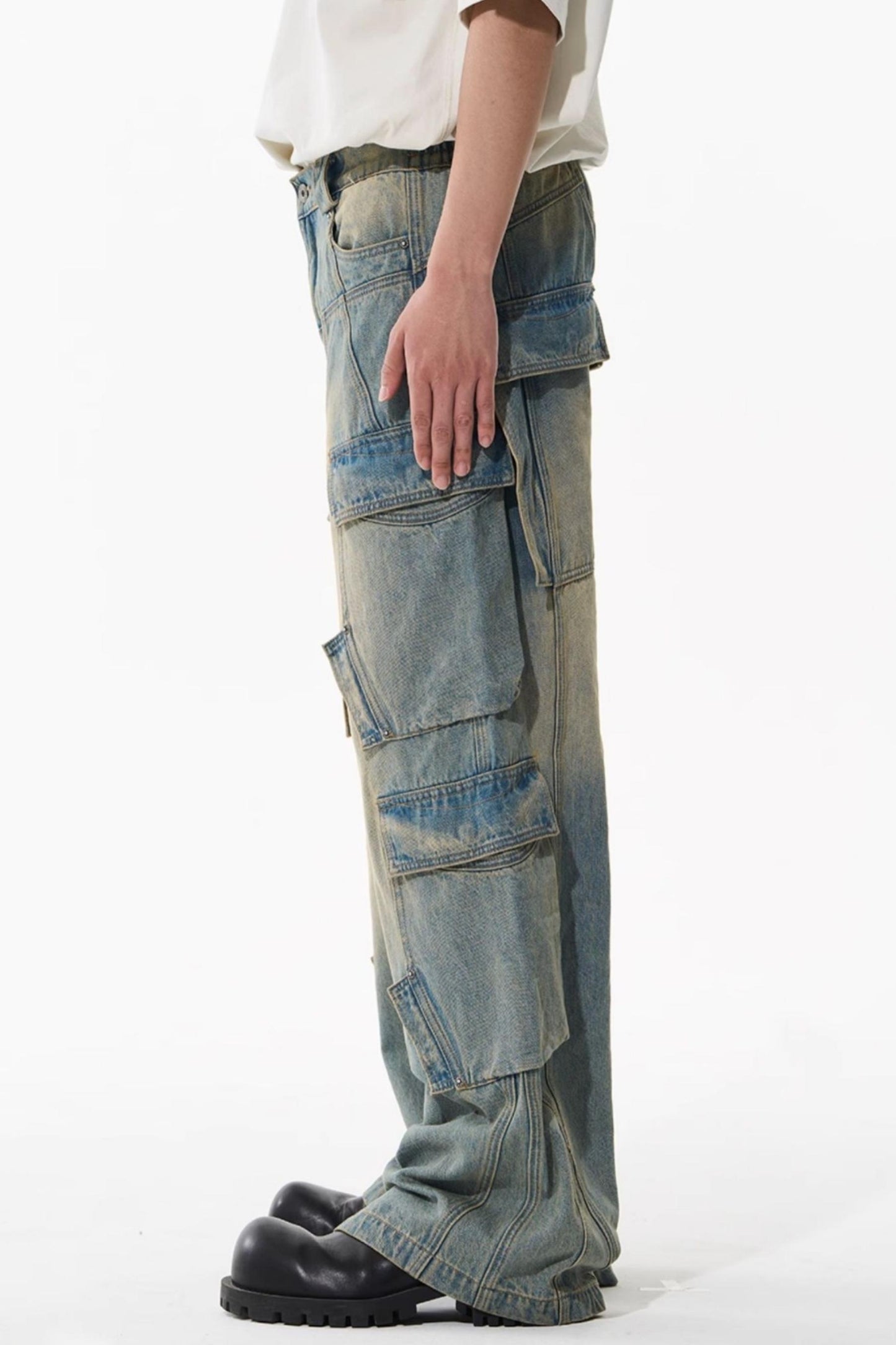 Patchwork Denim Pants
