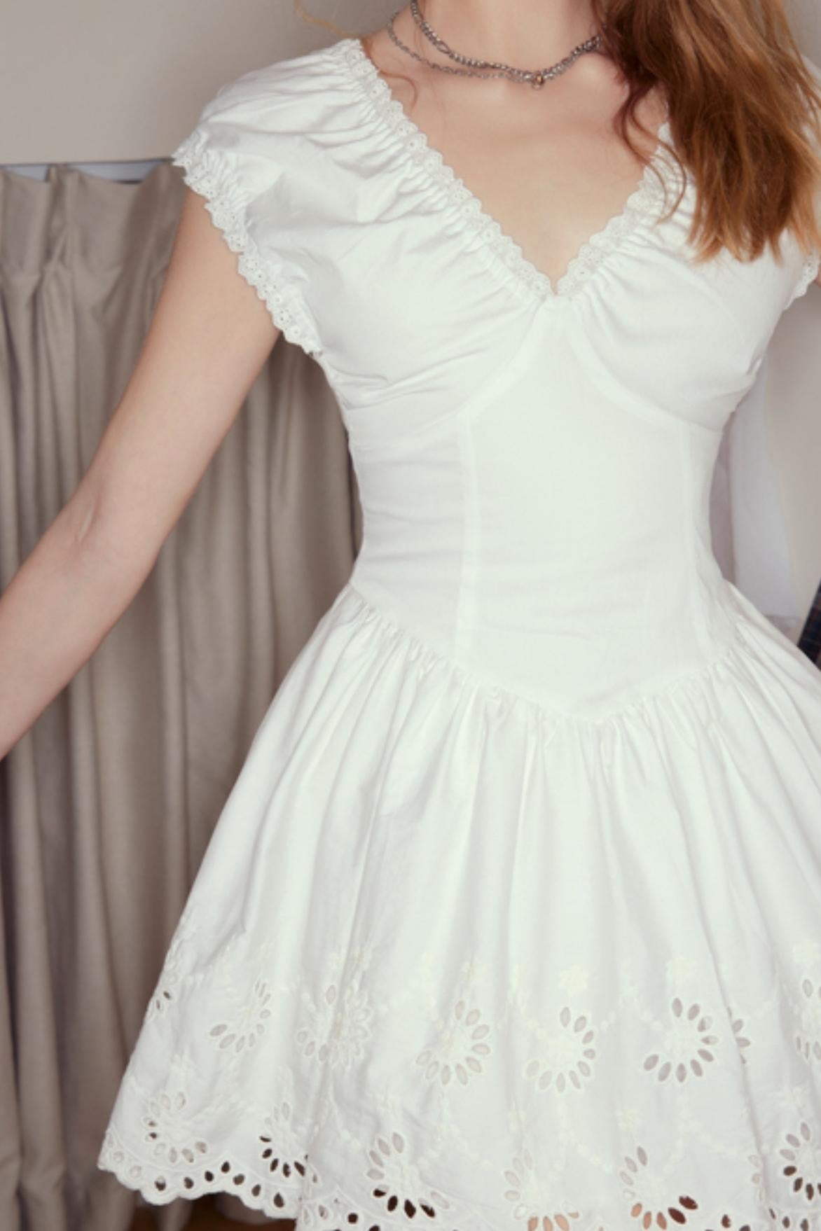 Vintage Pleated A-Line Dress