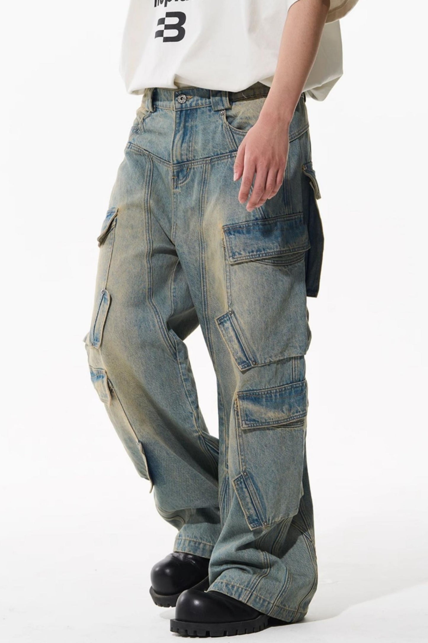 Patchwork Denim Pants