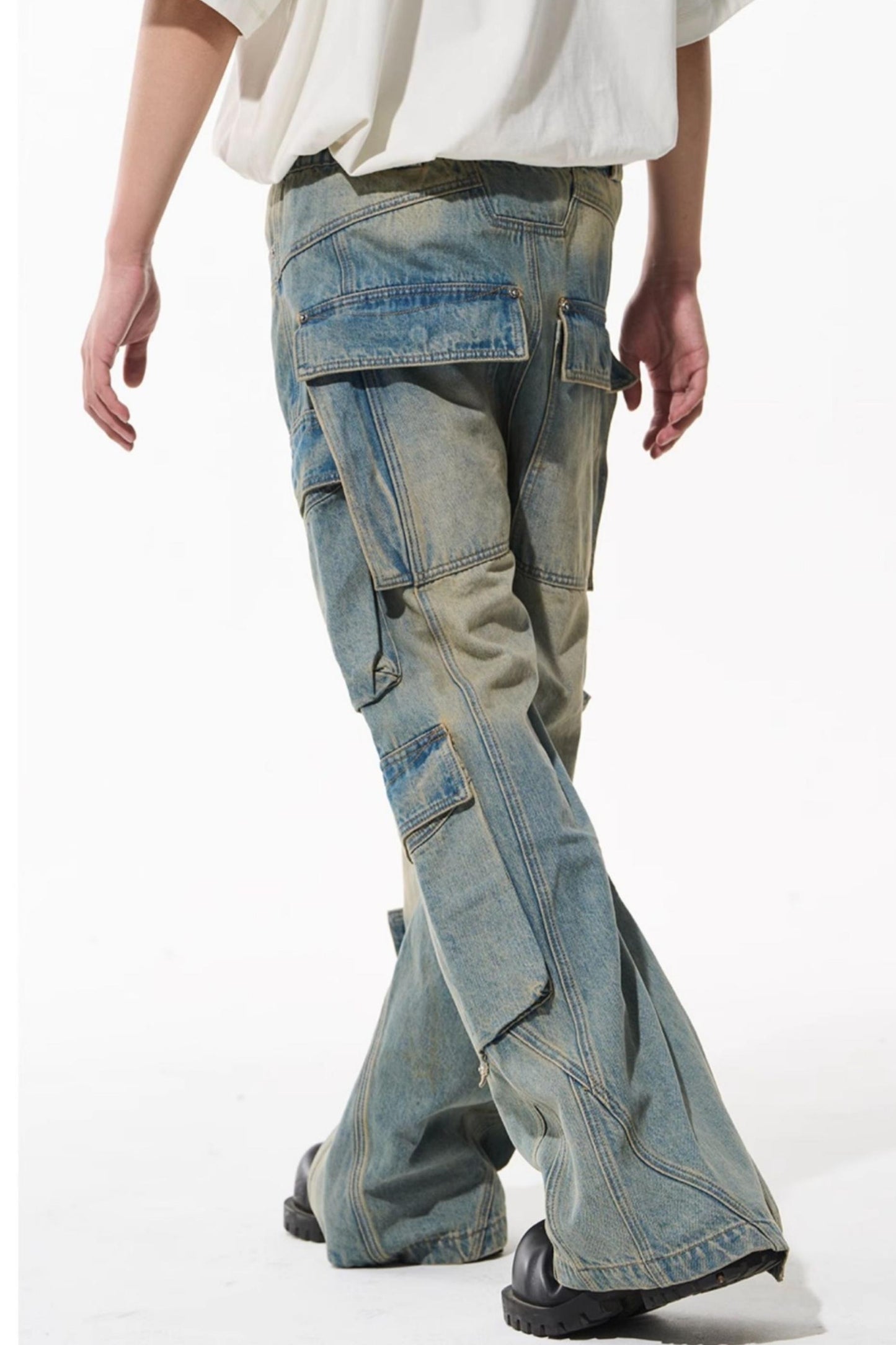 Patchwork Denim Pants