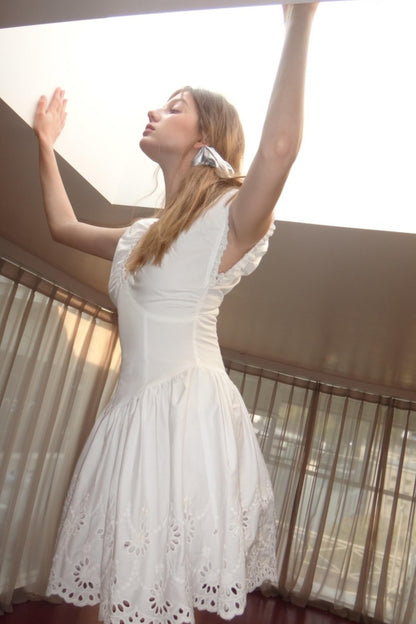 Vintage Pleated A-Line Dress