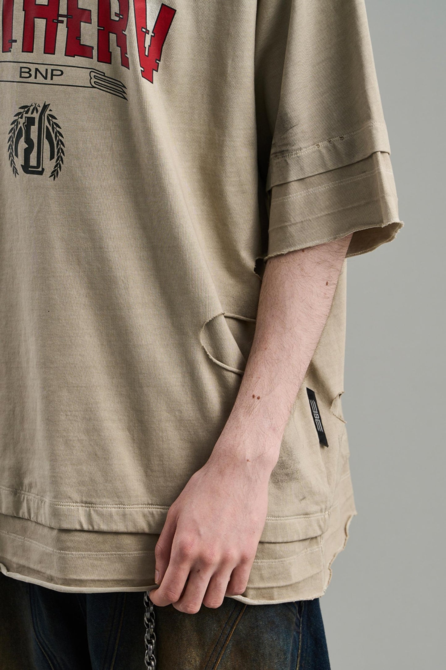 Ripped Cotton T-Shirt