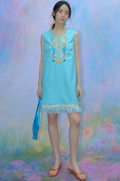 Tulip V-neck A-line Dress