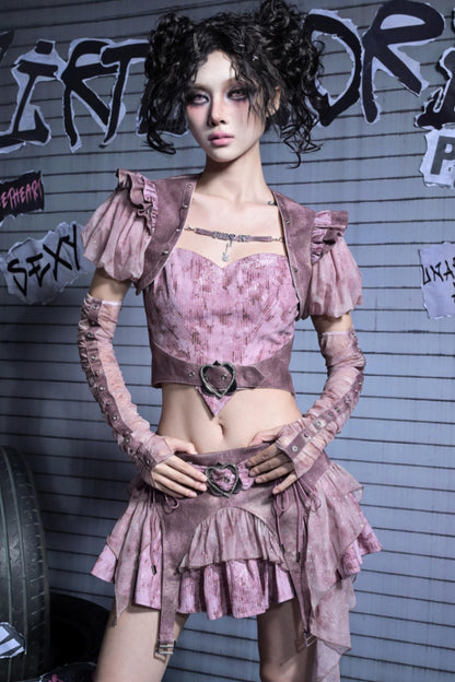 Subculture Pleated Long Sleeves