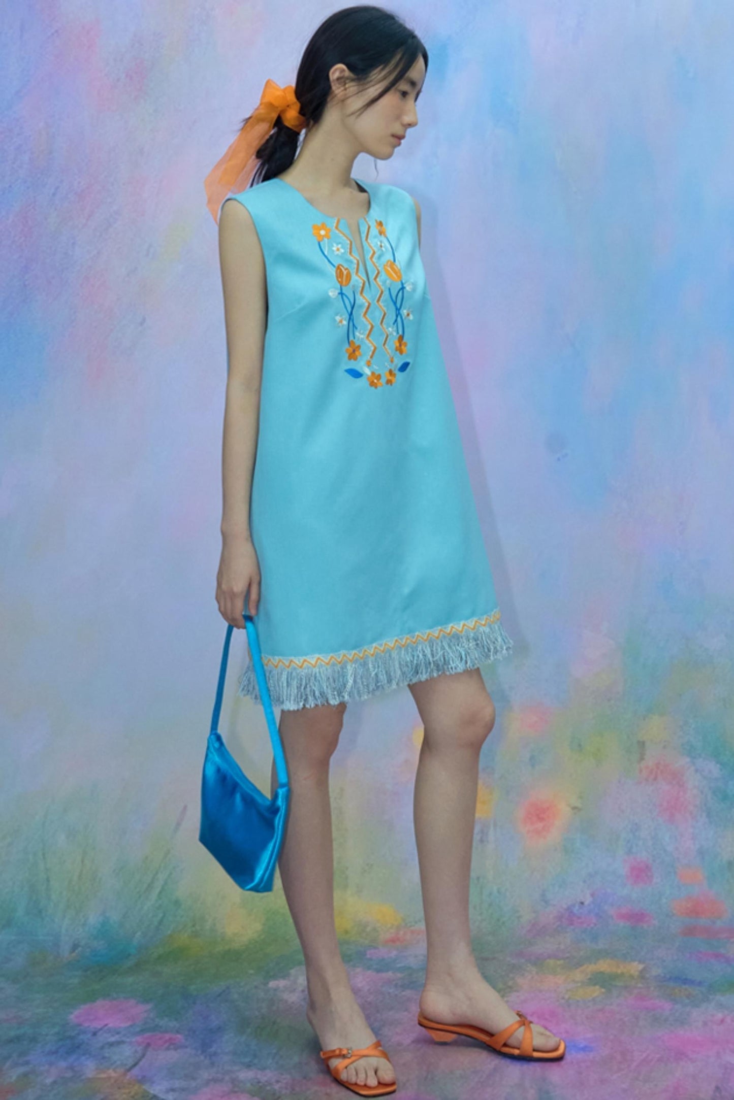 Tulip V-neck A-line Dress