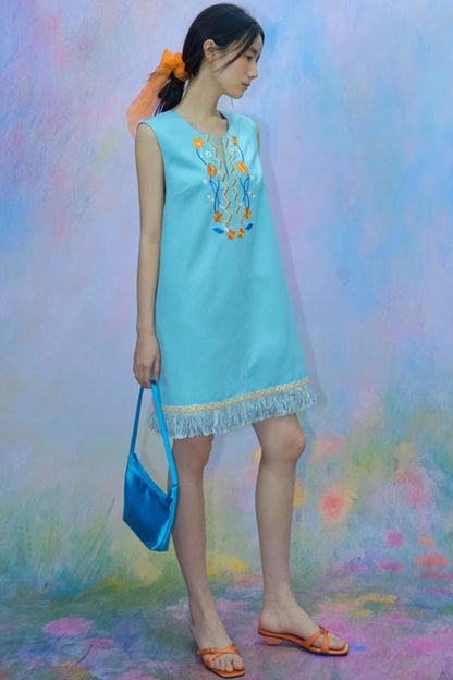 Tulip V-neck A-line Dress