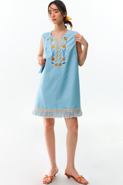 Tulip V-neck A-line Dress