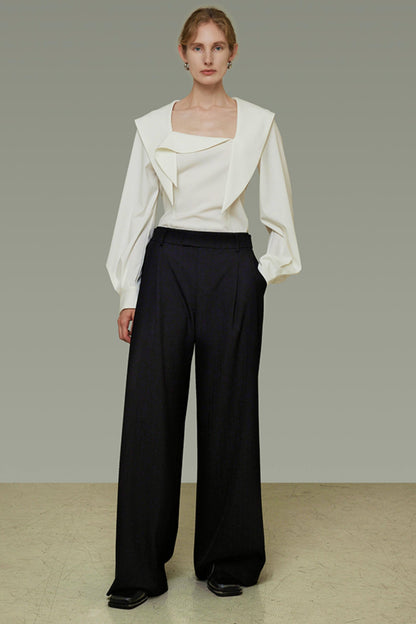 Casual Loose Pleated Wide Pants