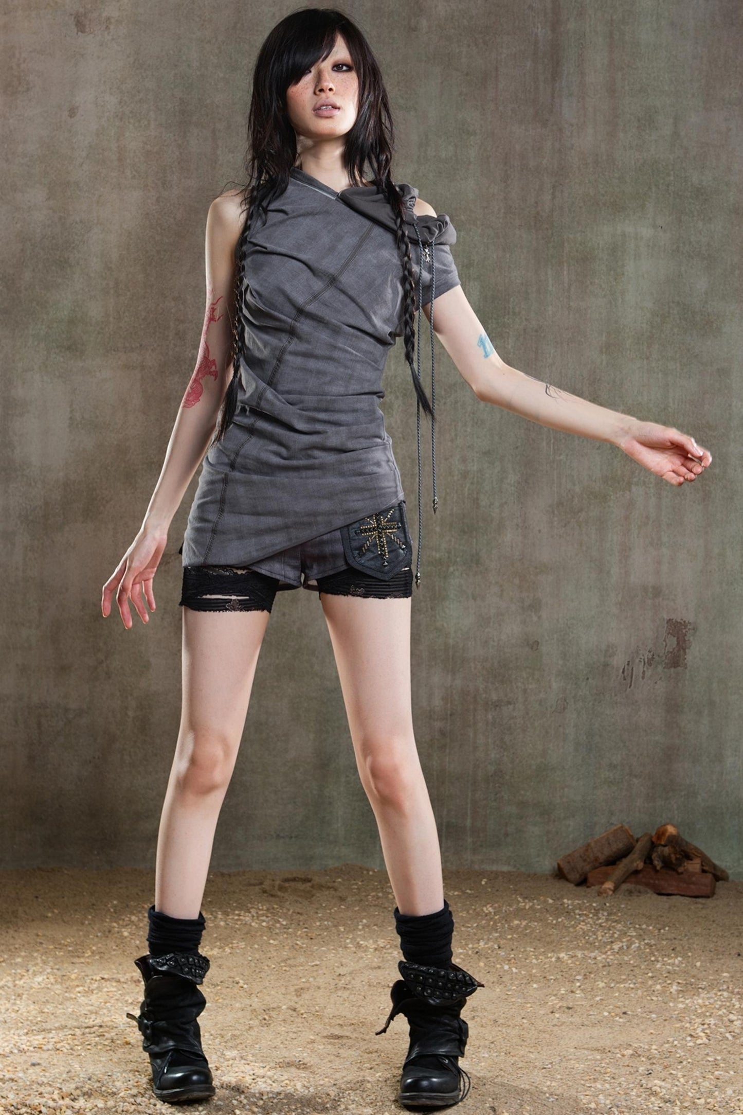 Punk Street Irregular Strappy Shorts