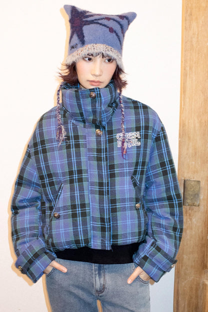 Blueberry Plaid Cotton Jacket