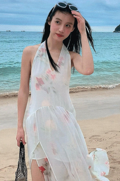 Serene Summers Halter Dress