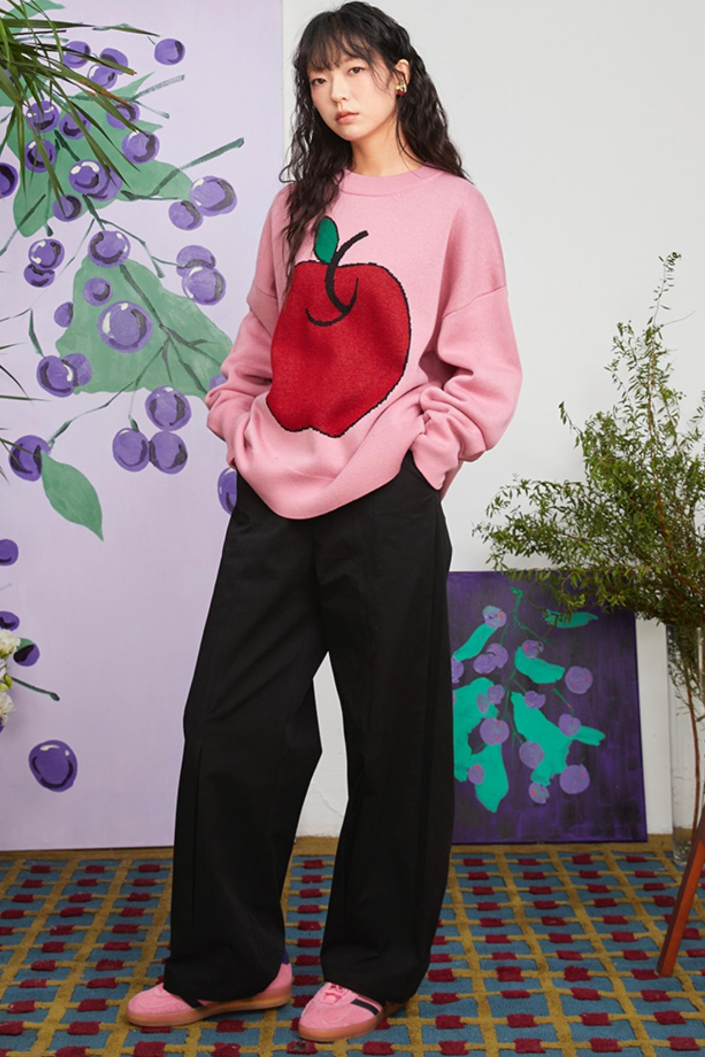 Art Apple Knit Sweater