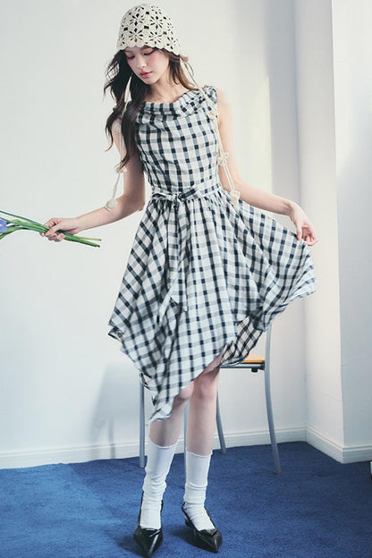 Forest End Plaid Swing Dress