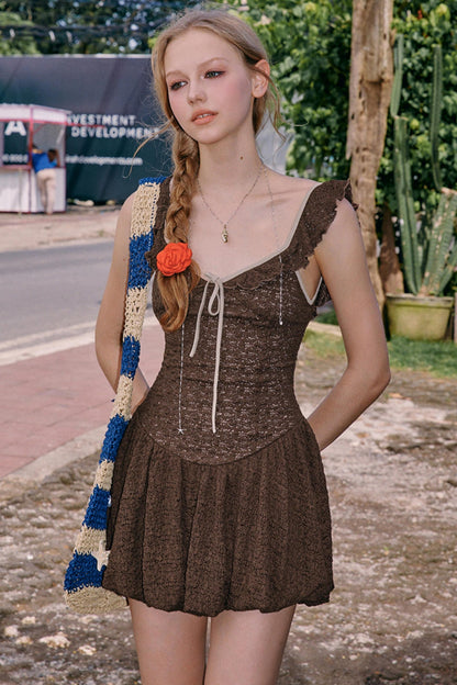 Romantic Floral Waist Dress