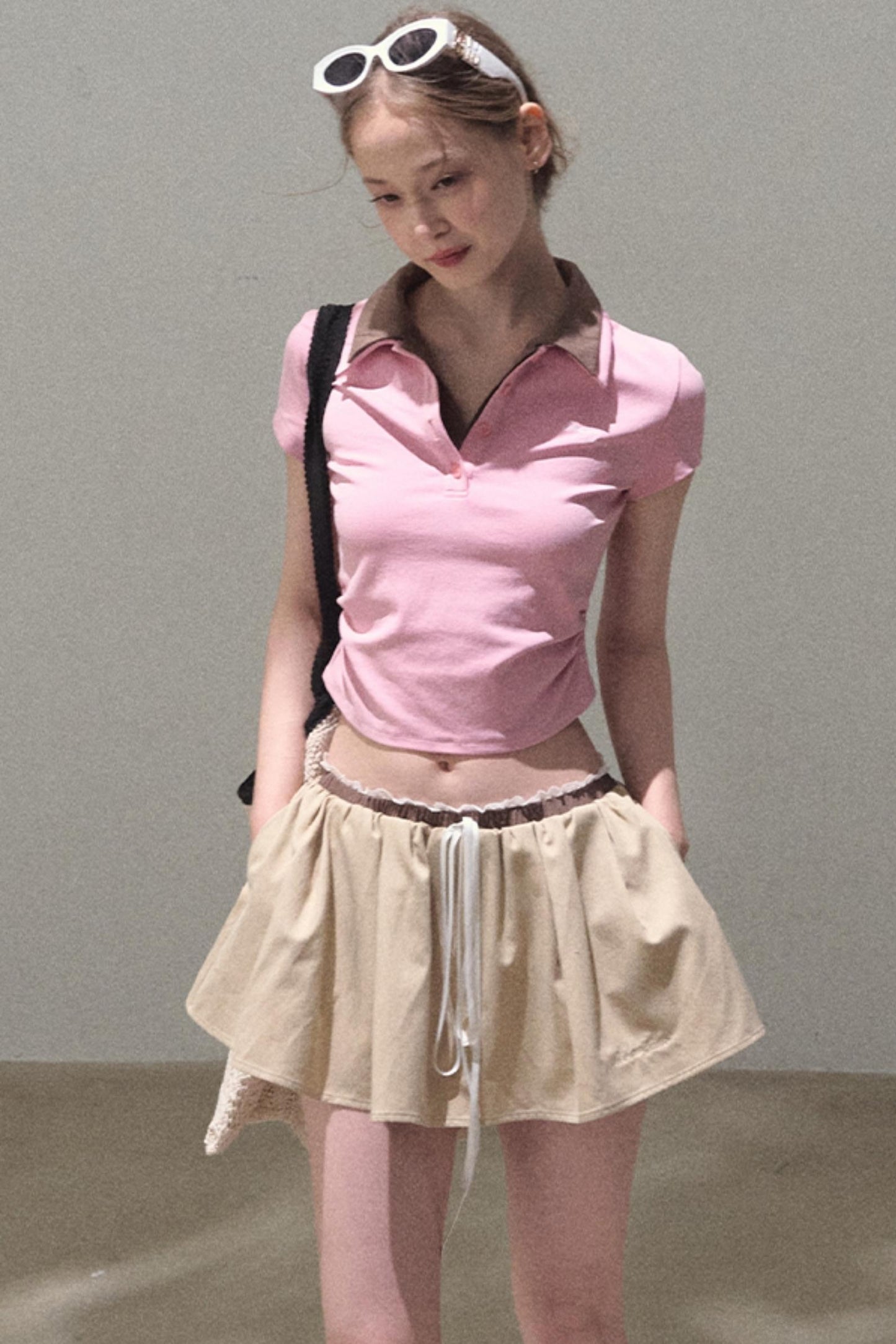 Vintage Lace Poncho Polo Skirt Set-Up