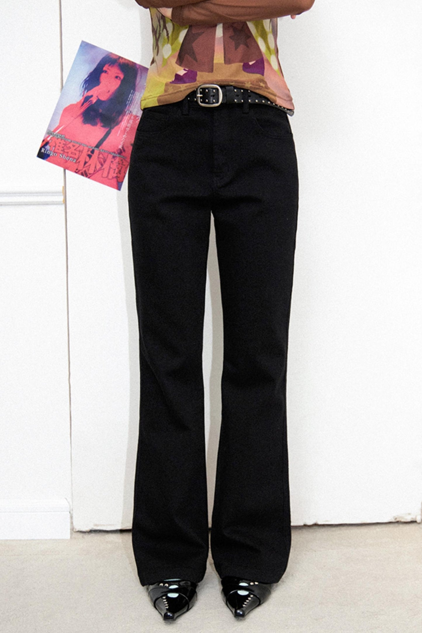 Spring High-Waist Flare Jeans