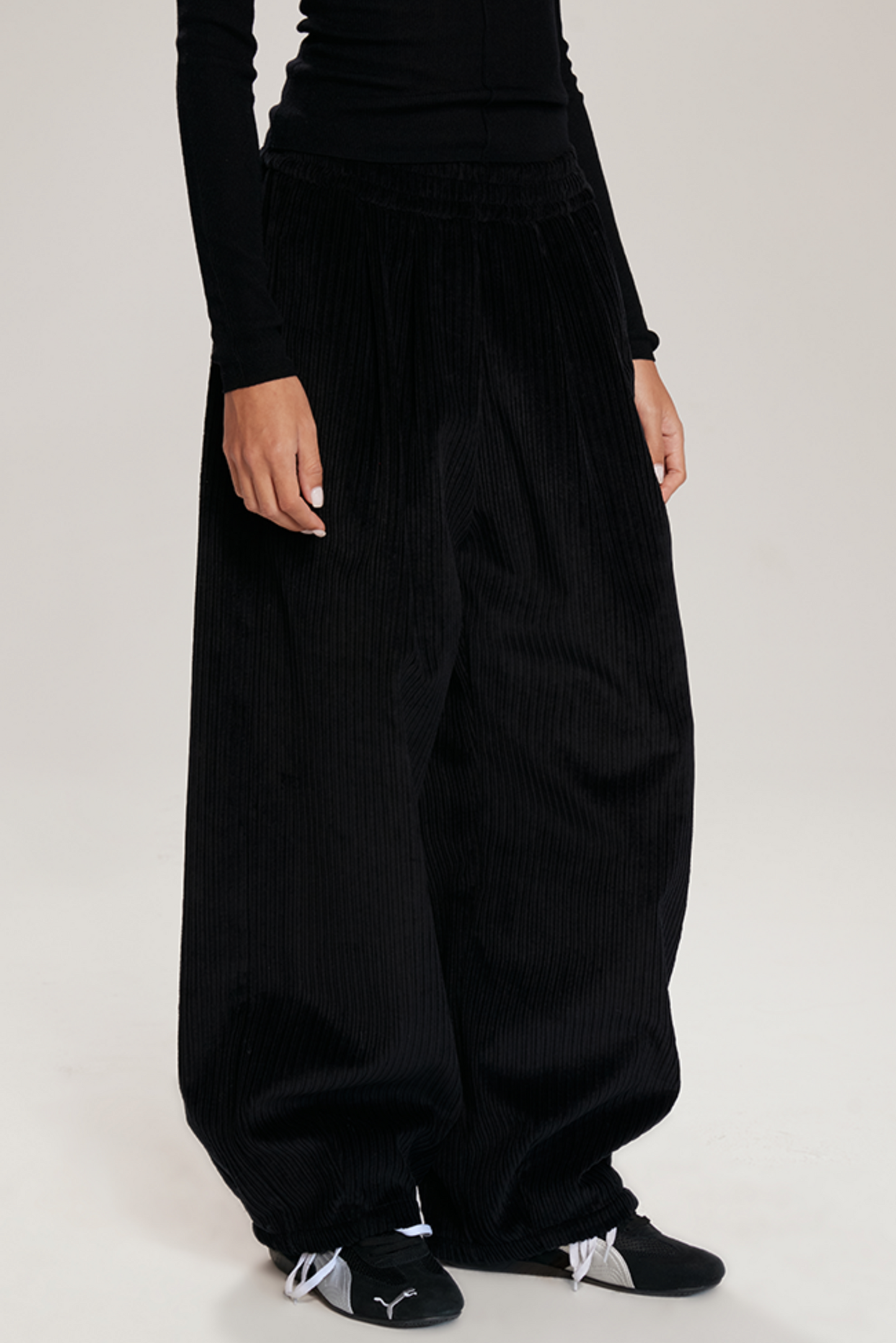 Cozy Wide-Leg Corduroy Pants